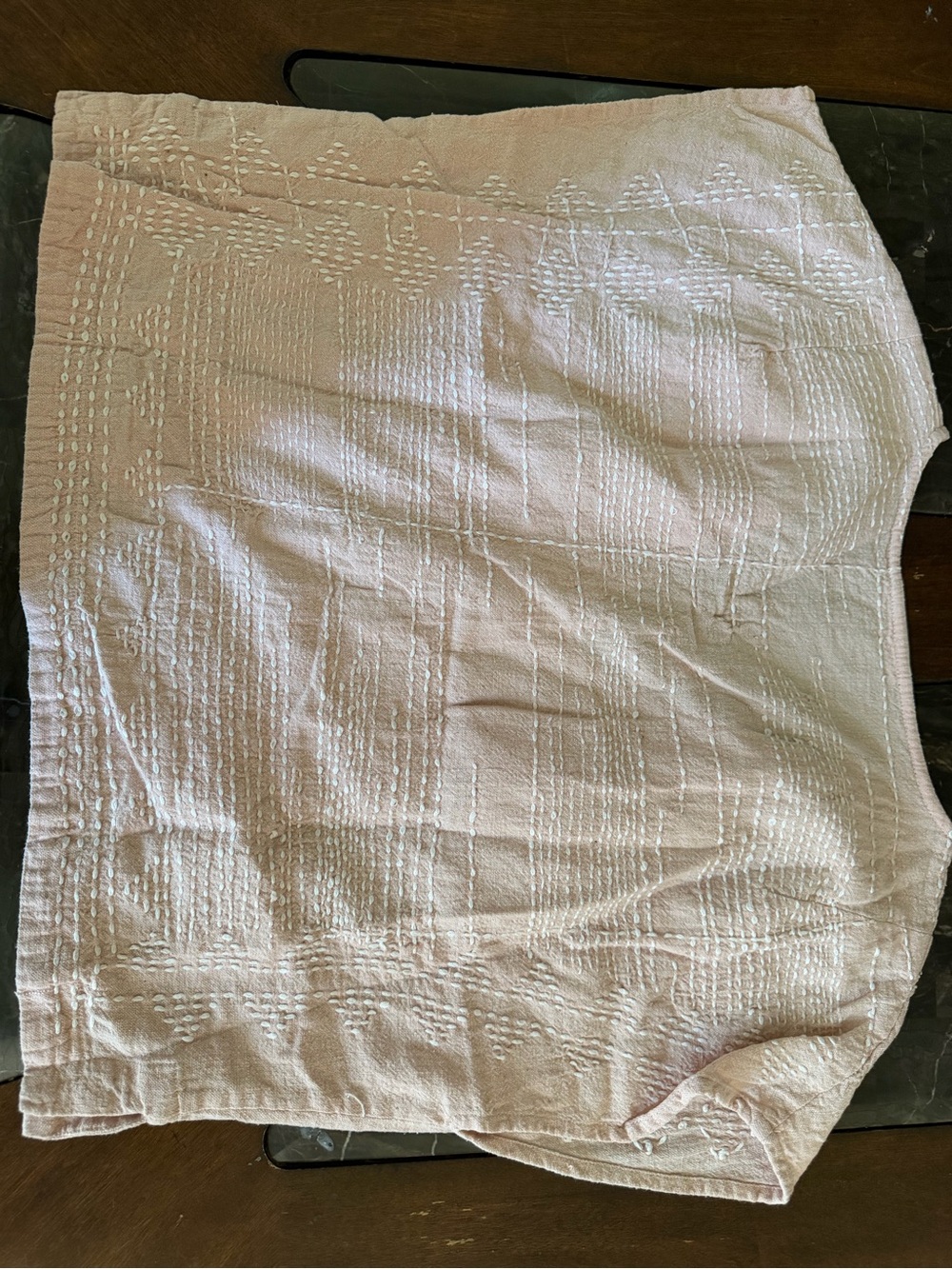 Pink Textured V-Neck Women's Top - Picture 3 of 3